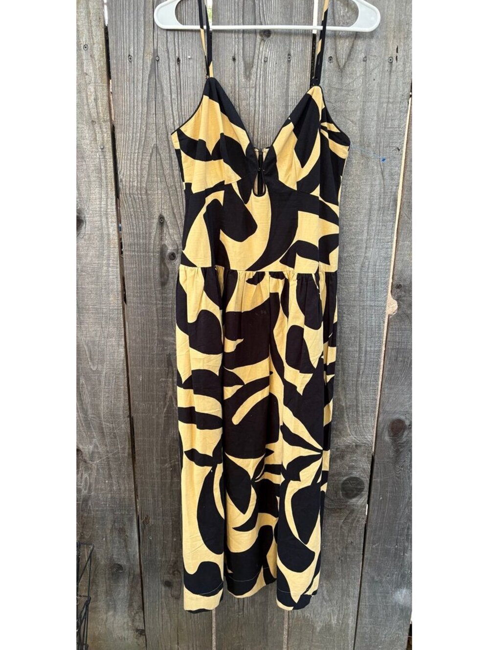 Mon Renn Midi Dress. Black tan. Size S